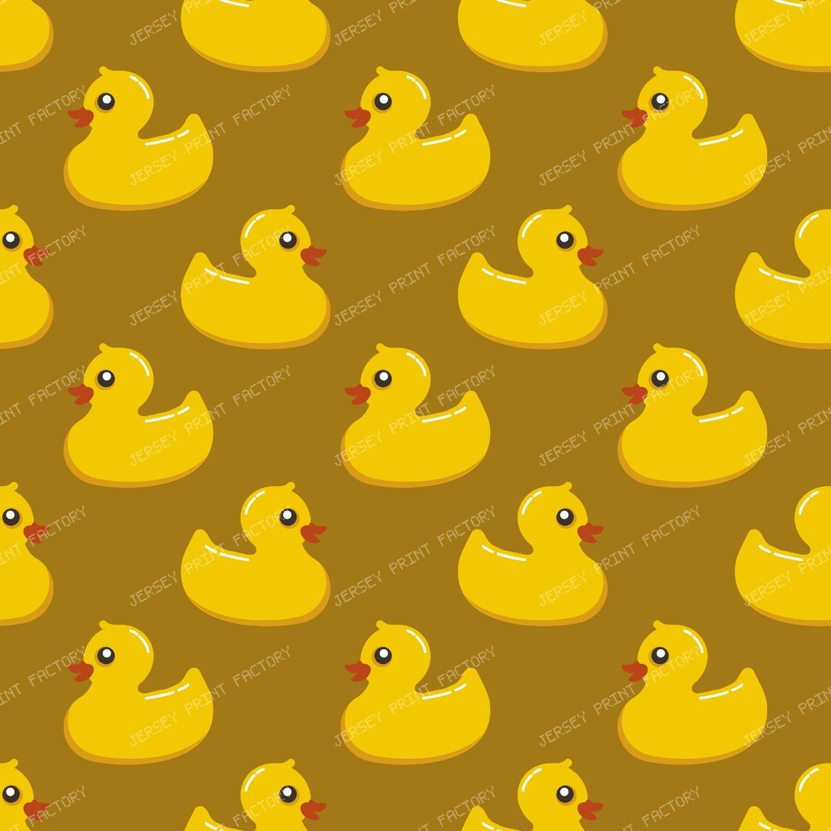 Pattern Of Ducks, Cute Ducks, Rubber Ducks, Yellow Ducks — Brown 2
