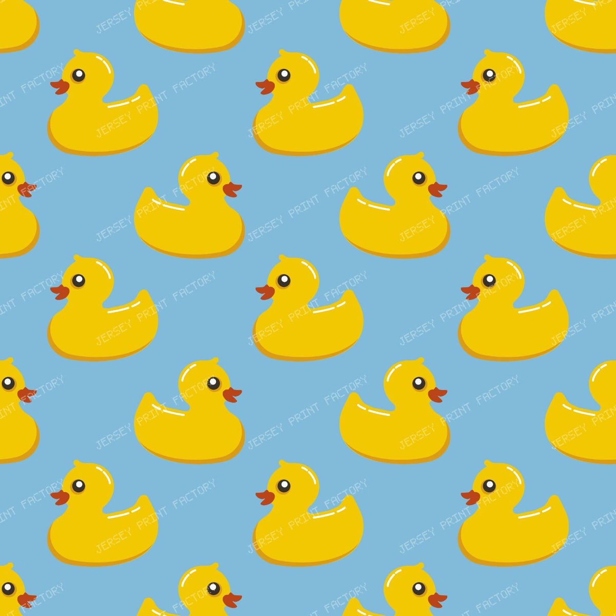 Pattern Of Ducks, Cute Ducks, Rubber Ducks, Yellow Ducks — Blue 1