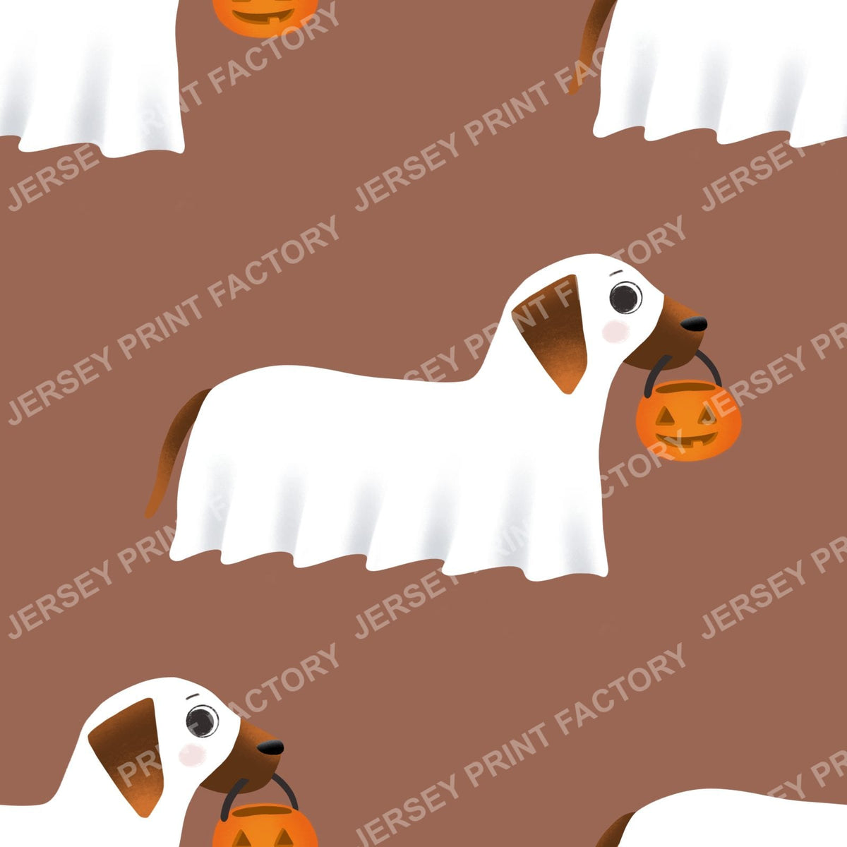 Trick Or Treat Dachshund Dog Halloweenie – Ghost Dog On Brown