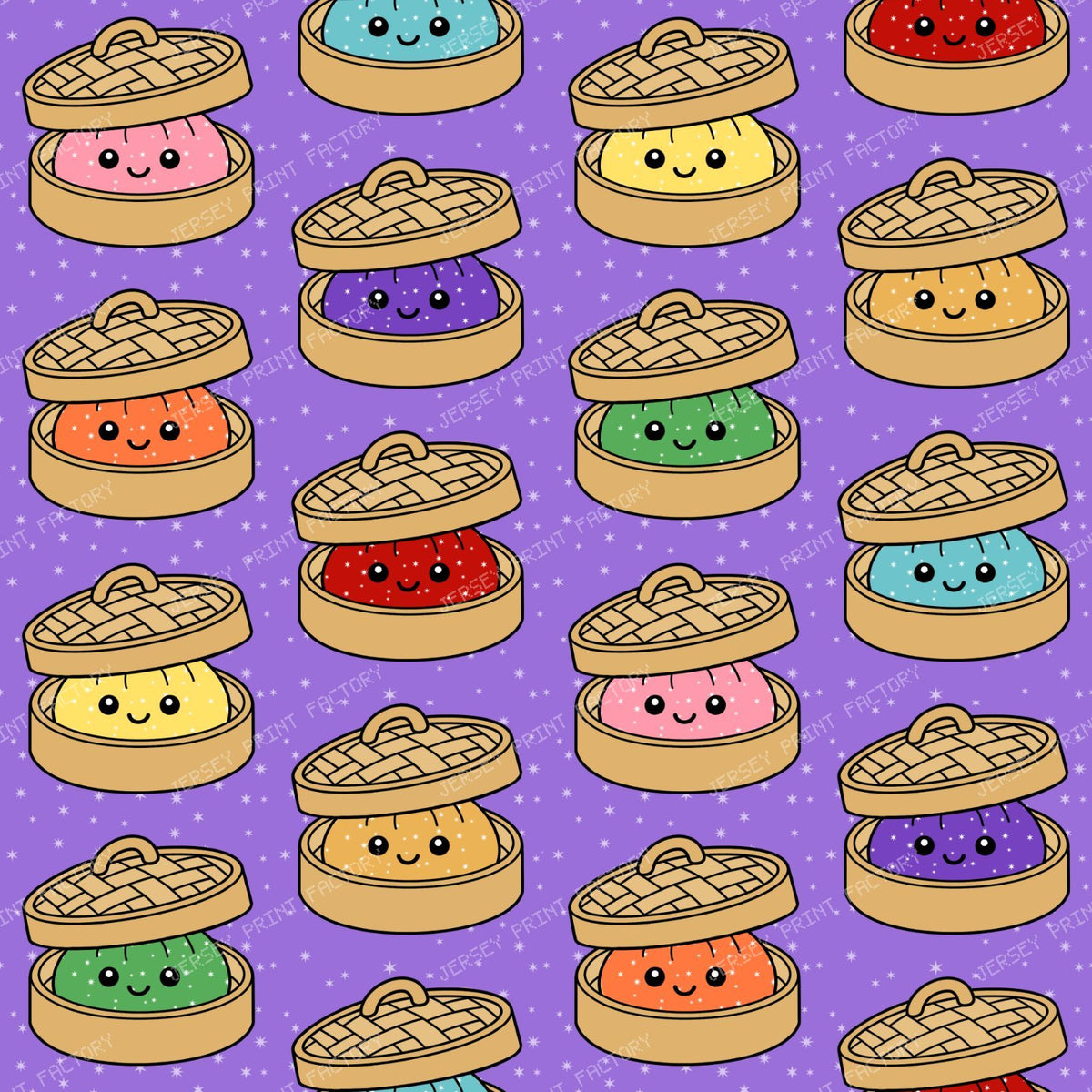 Squishy Bao Bun Steamer Dumplings In Purple