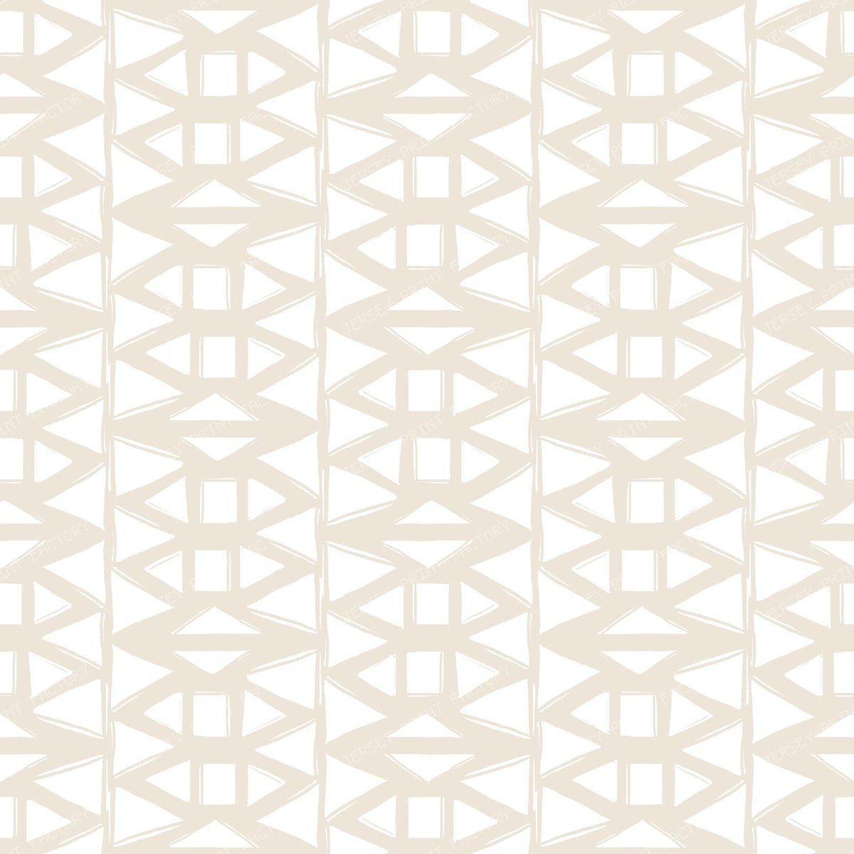 Annick Tribal Geometric White & Cream