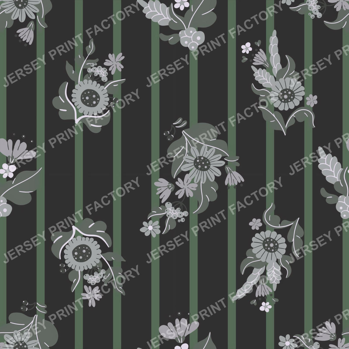 Bloomstripe Harmony Seamless Floral Linear Pattern 04