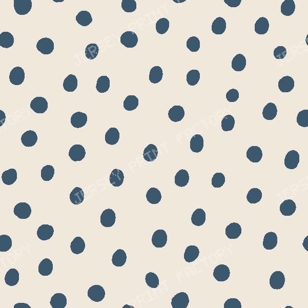 Dots in cream — sea blue