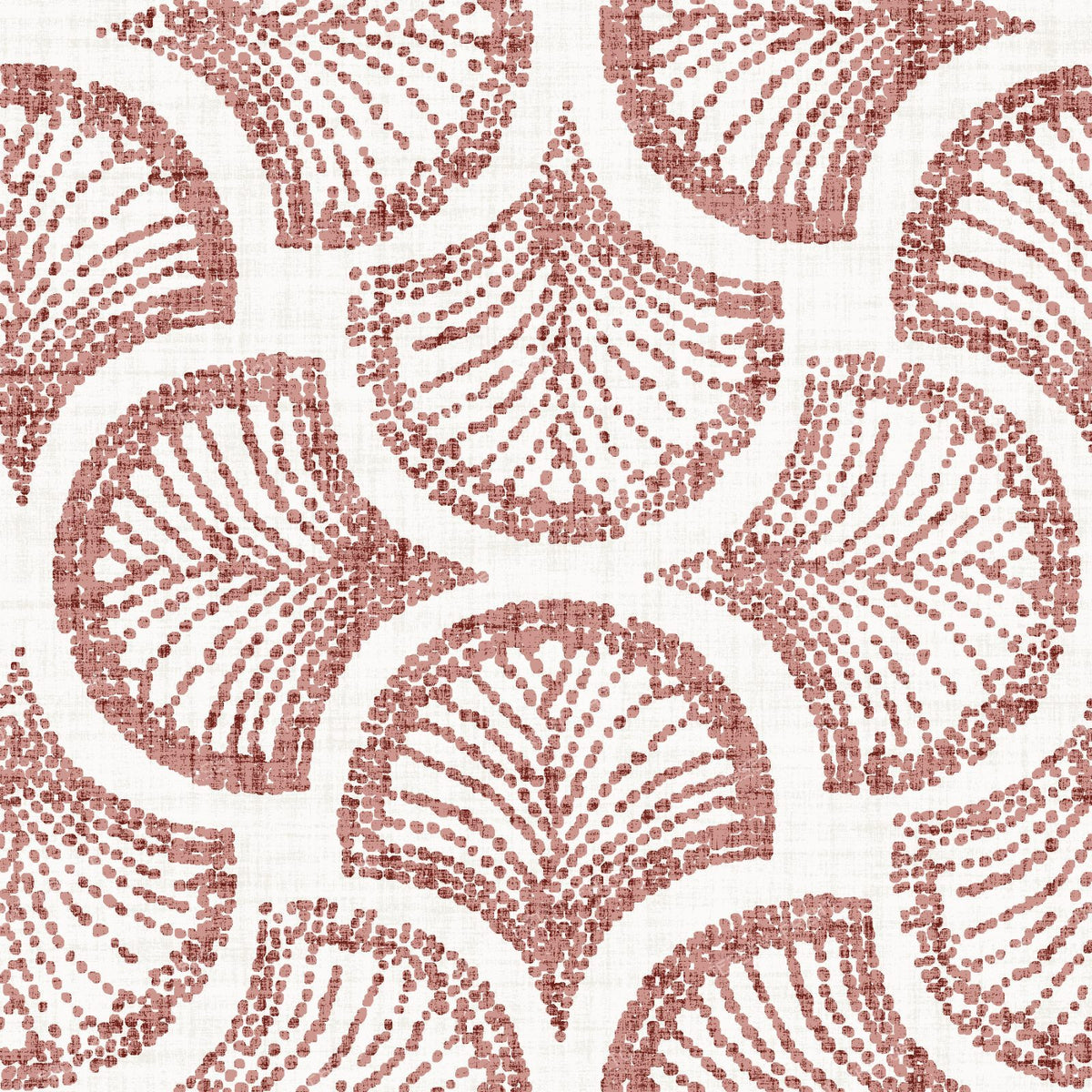 Dove Grey Blue Scallop Arch Geometric — Rust Terracotta Scallop