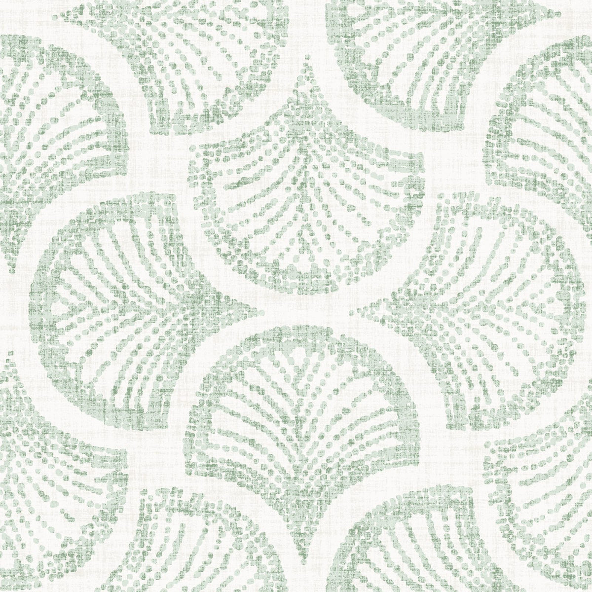 Dove Grey Blue Scallop Arch Geometric — Sage Green Block Print Scallop Fan
