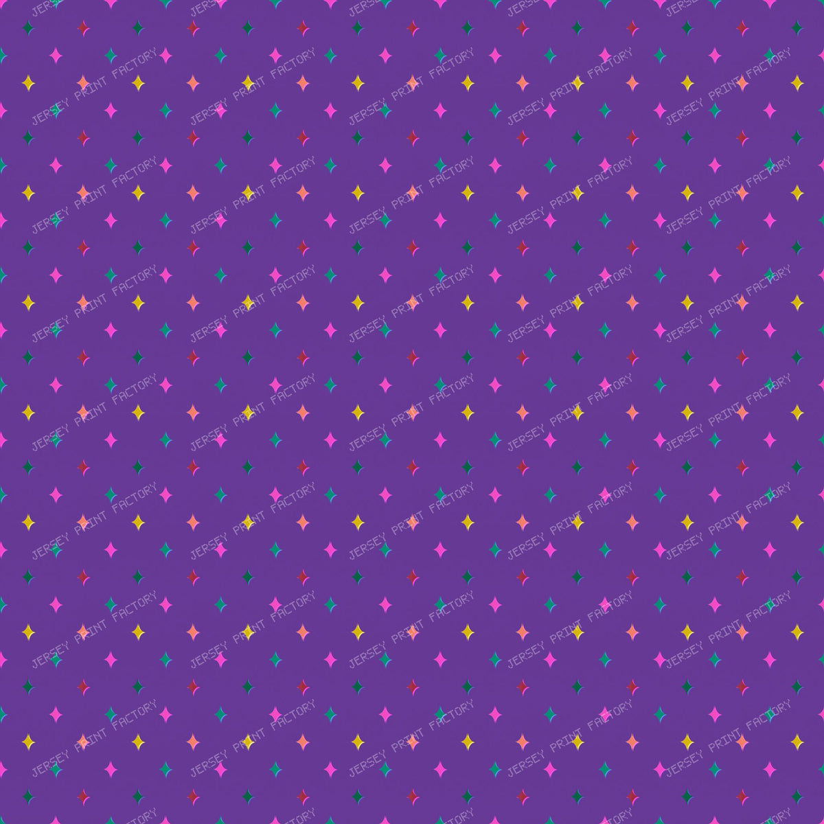 Colourful sparkle stars on Purple