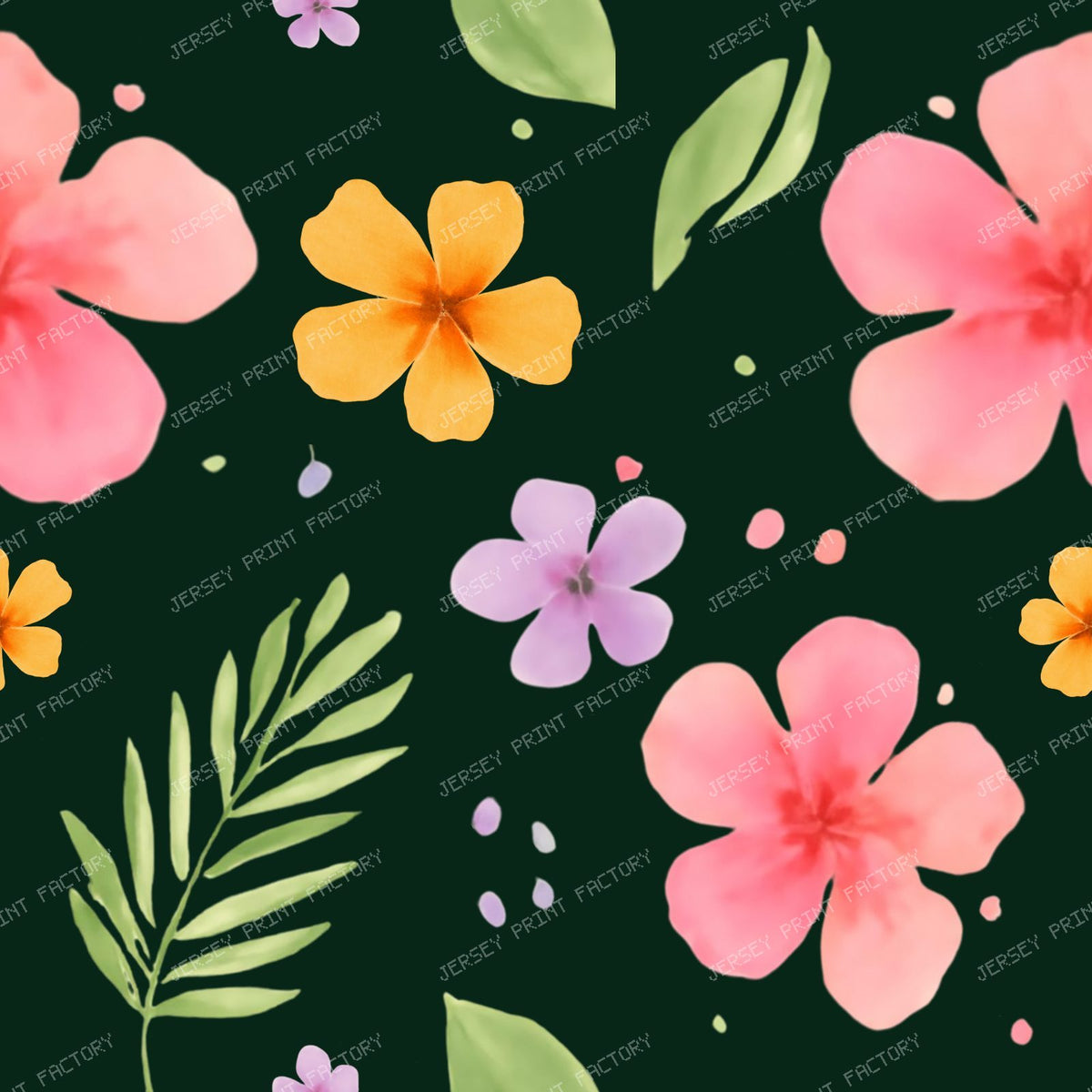 Tropical Floral watercolor style