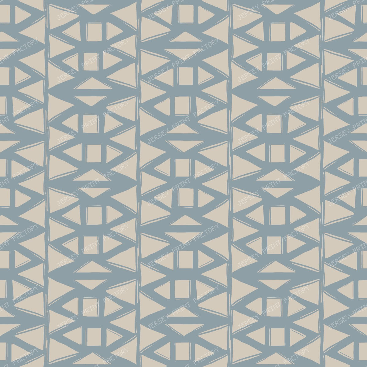 Annick Tribal Geometric Denim Blue & Greige