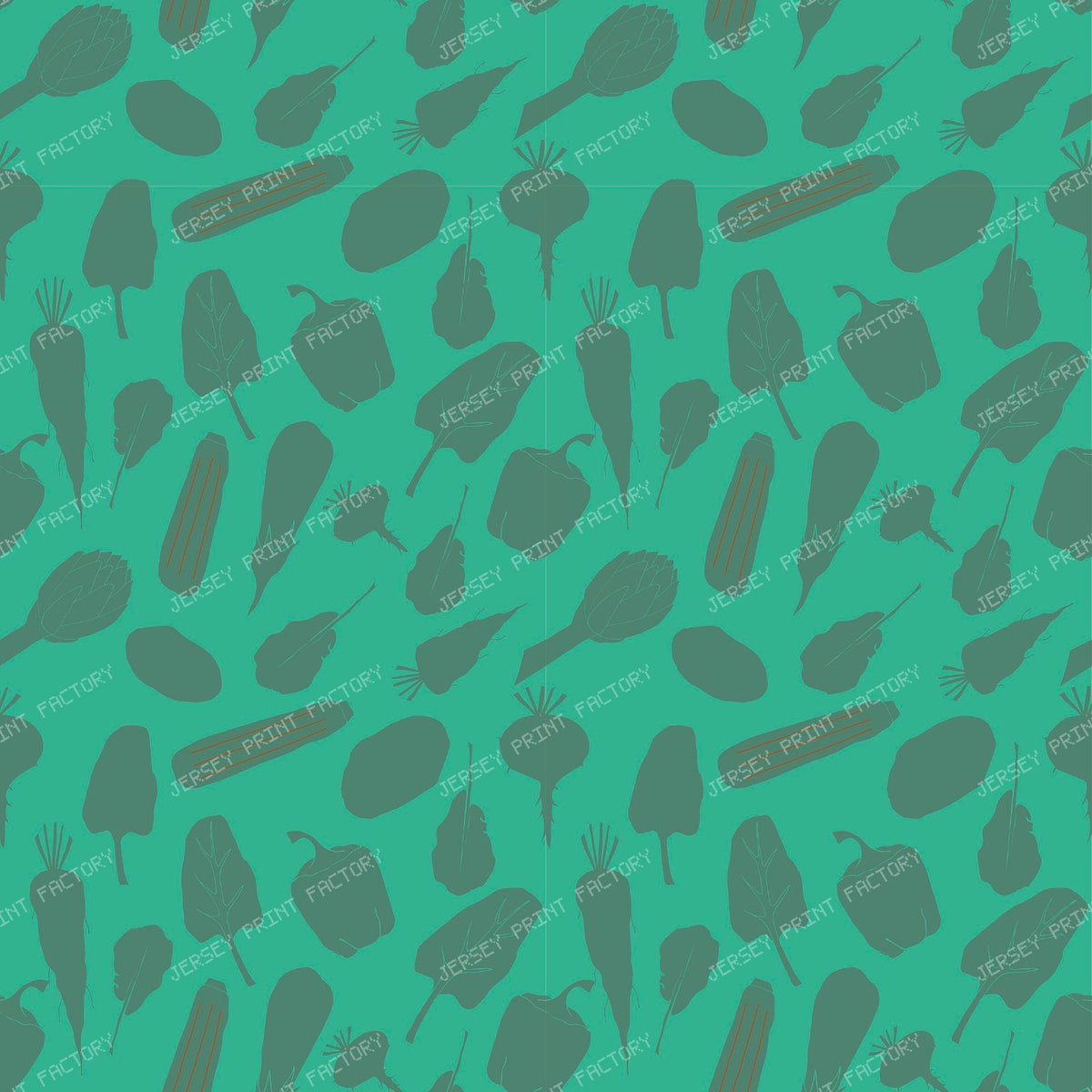 Farmer Market Veggies Multicolor — Aquamarine