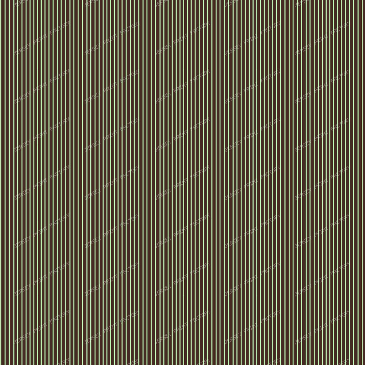 Mint Green Thin Stripes on Chocolate Brown