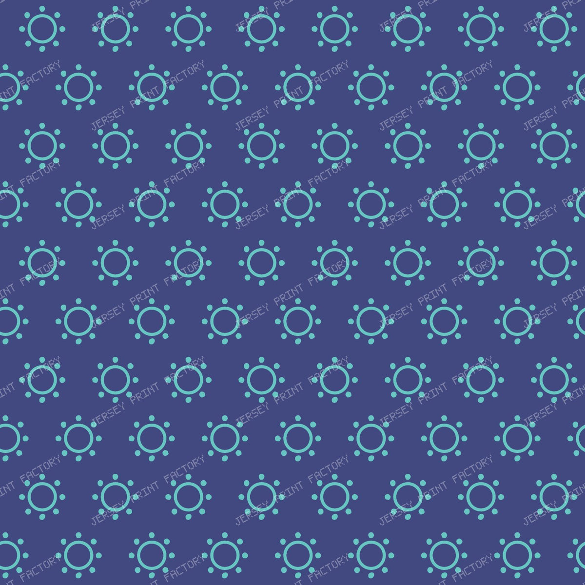 Orange Sun, Sun Pattern, Orange Circles, Dots, Summer — Navy Blue and Teal