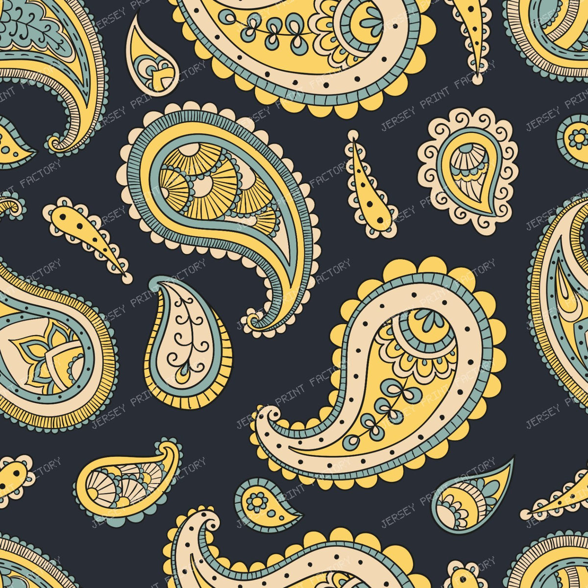 Blue Paisley, Persian Paisley, Paisley Pattern — Colorful 22