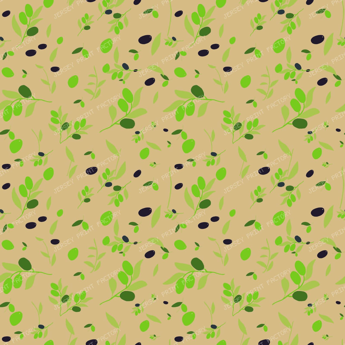 Scattered Olives Pattern on Sage (S) — Dusty Pink