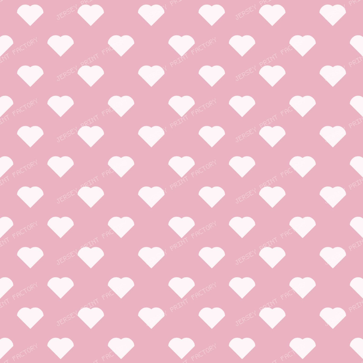 HeartsDotsBrown On Pink — White on Pink