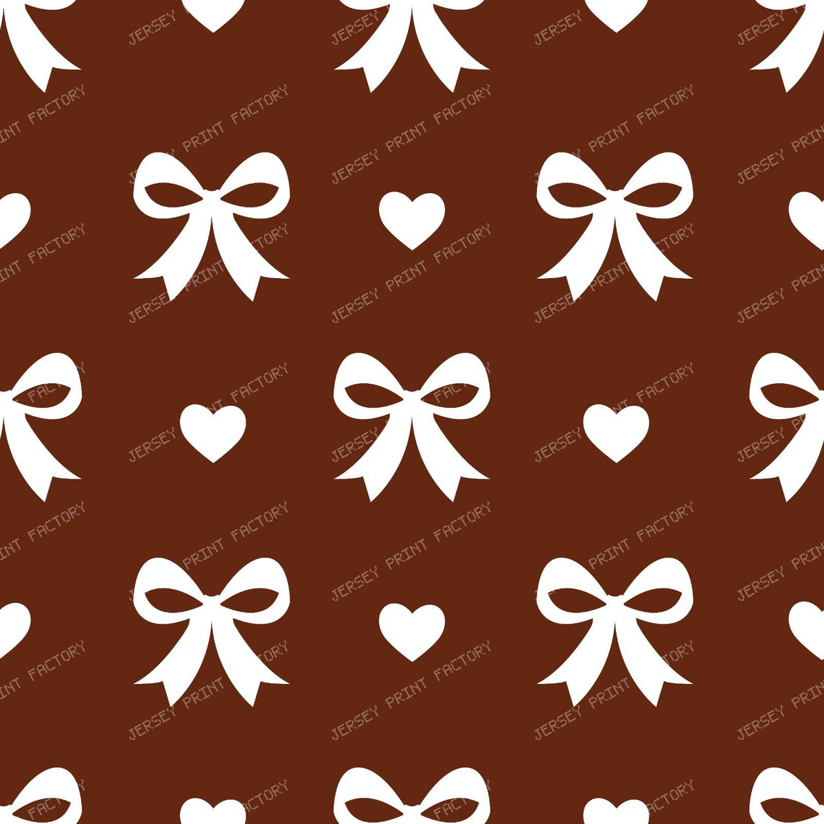 Bow Pattern, Coquette Bow, Ribbon, Cute Bow, White Bow, Hearts, Black — Brown 3