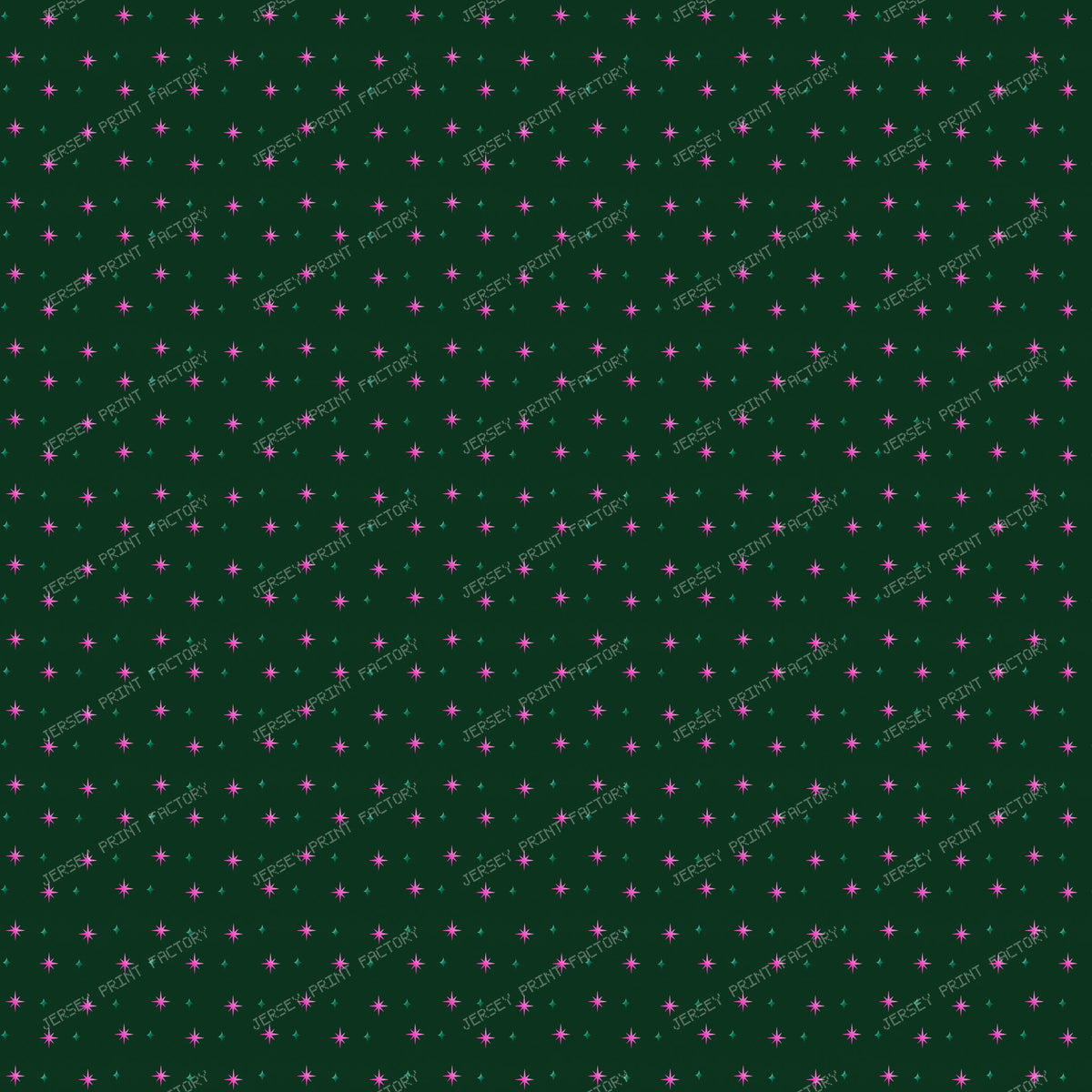 Pink Sparkle & Stars on Dark Green