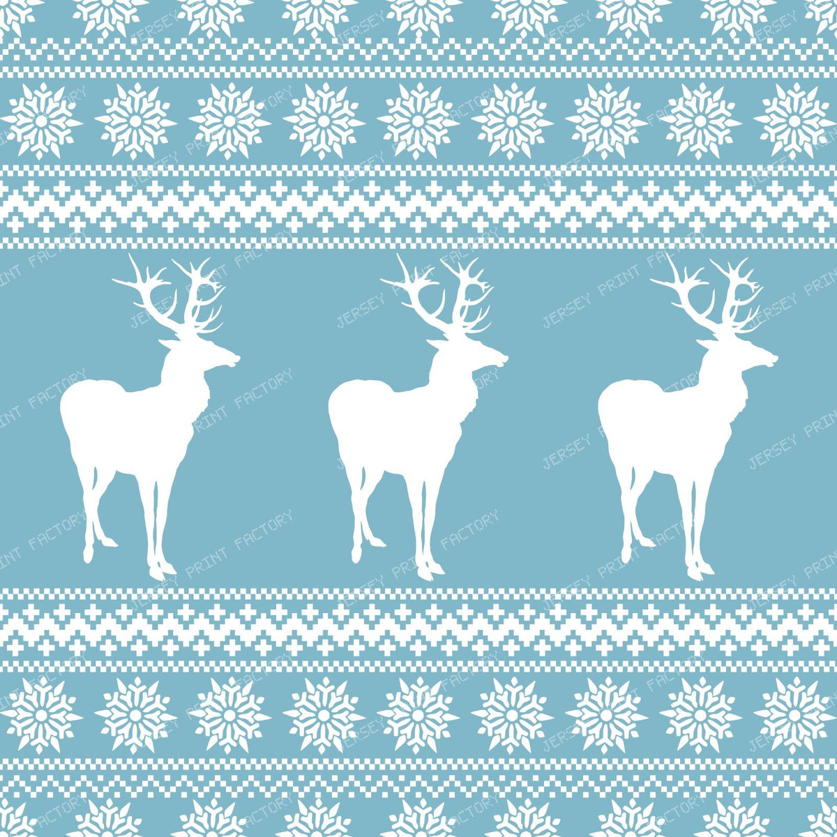 Ugly Christmas Sweater, Snowflakes, Deer, Reindeer, Blue