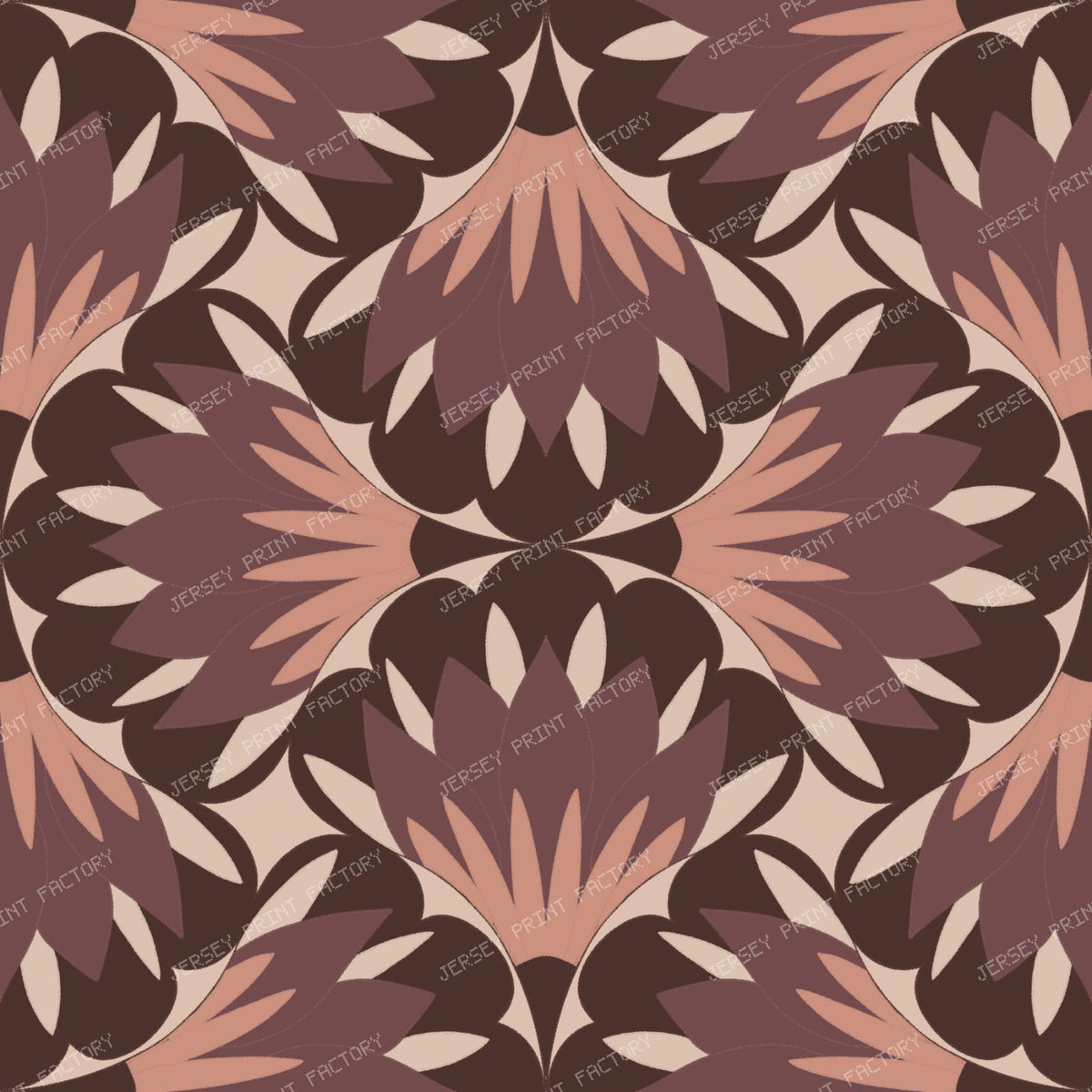 Art Decor Floral Geometric in Blush and Burgundy