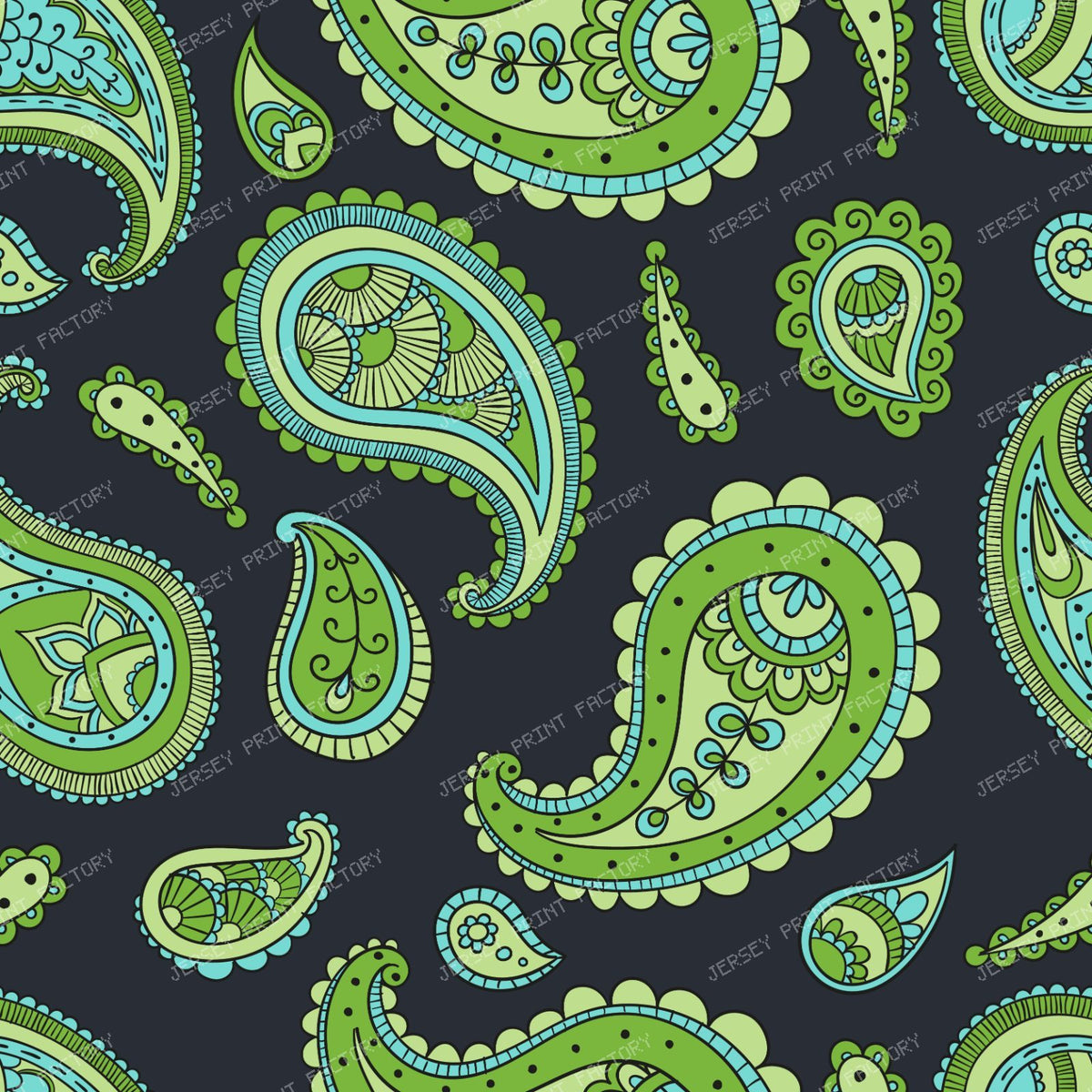 Blue Paisley, Persian Paisley, Paisley Pattern — Colorful 13