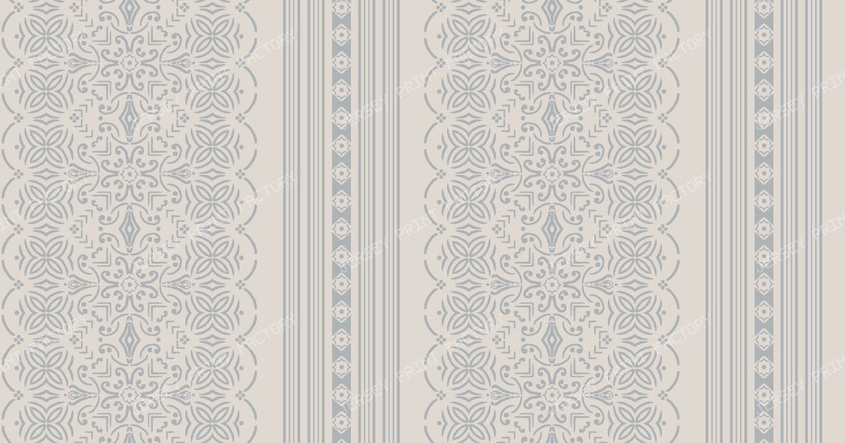 Ada Striped Tile Cream & Blue
