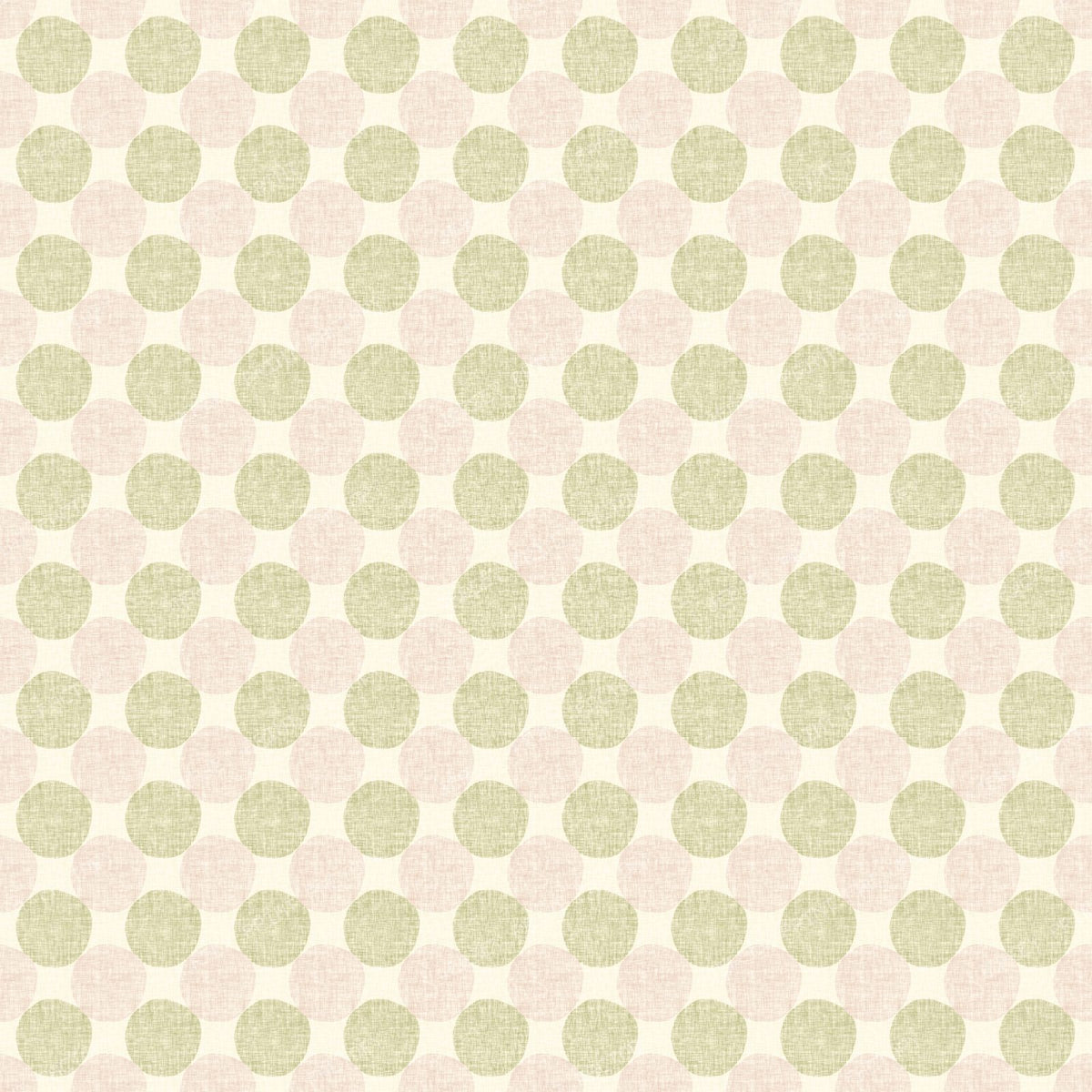 Textured Polka Dots - Pink and Olive