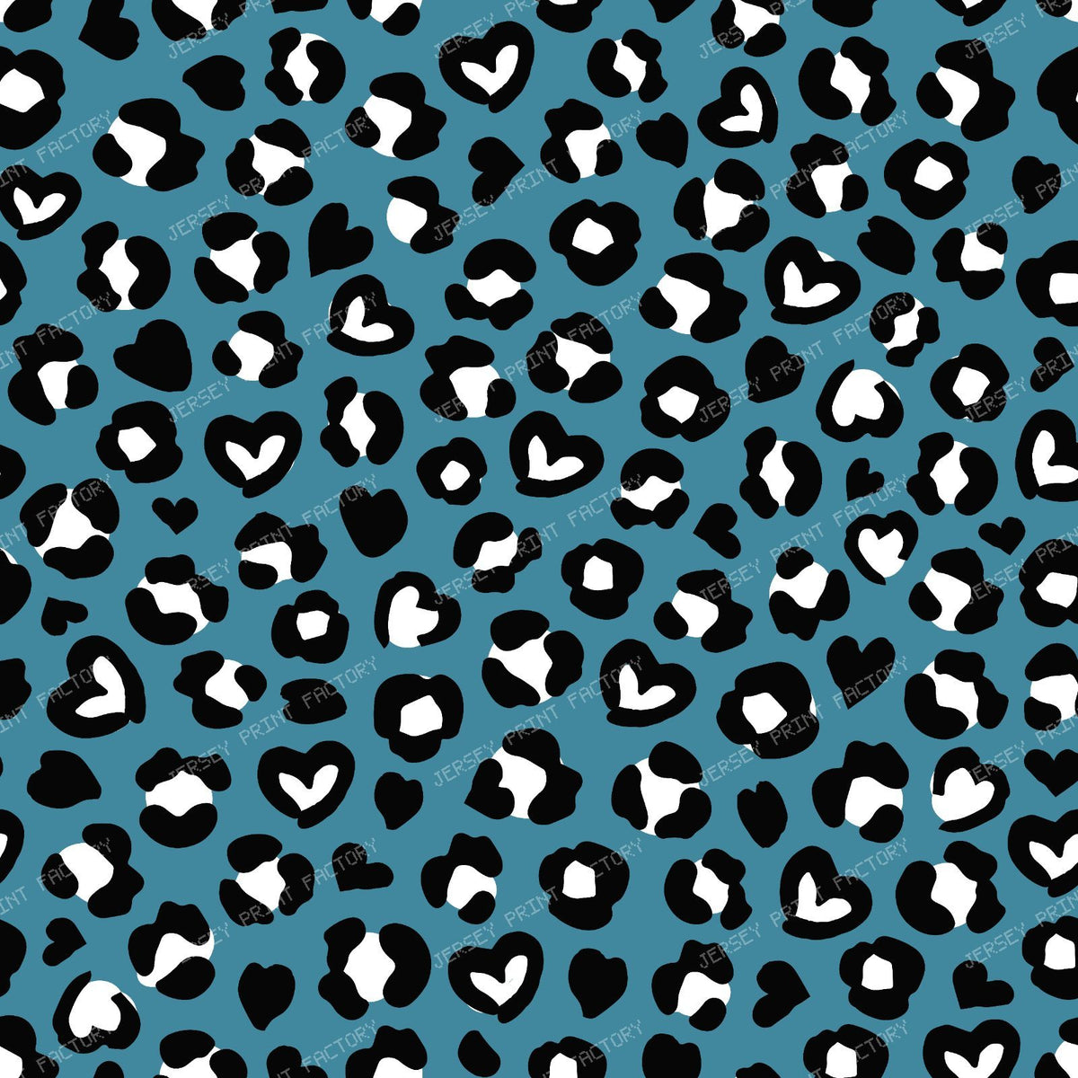 Animal Print, Blue Leopard, Cheetah Spots, Hearts