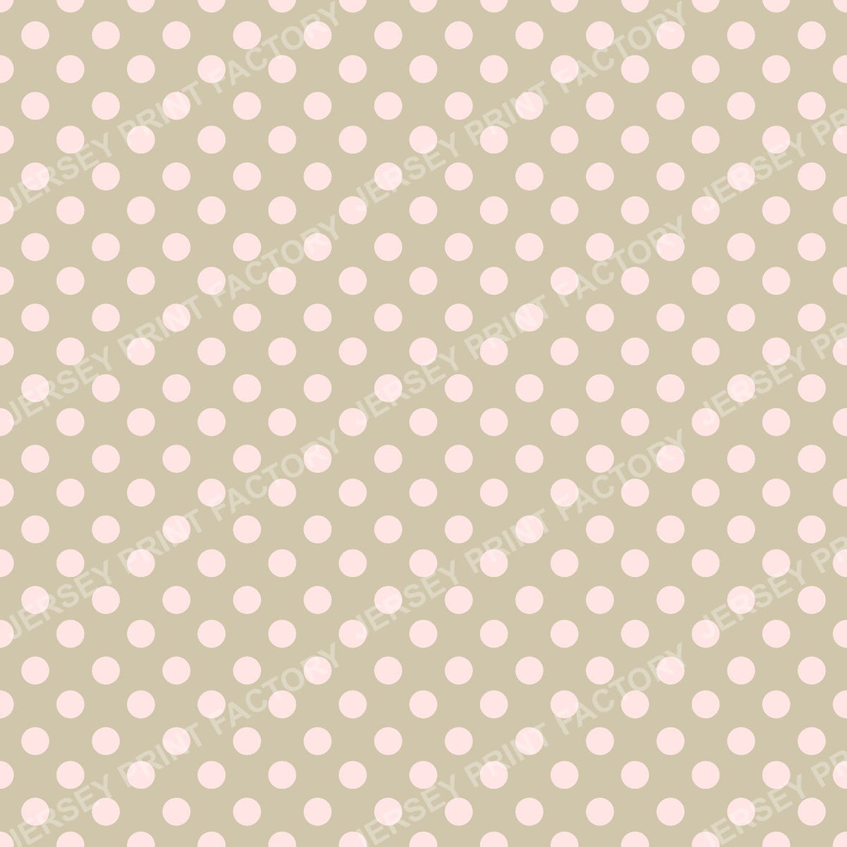 Soft pink polka dots on khaki - coordinate ideal