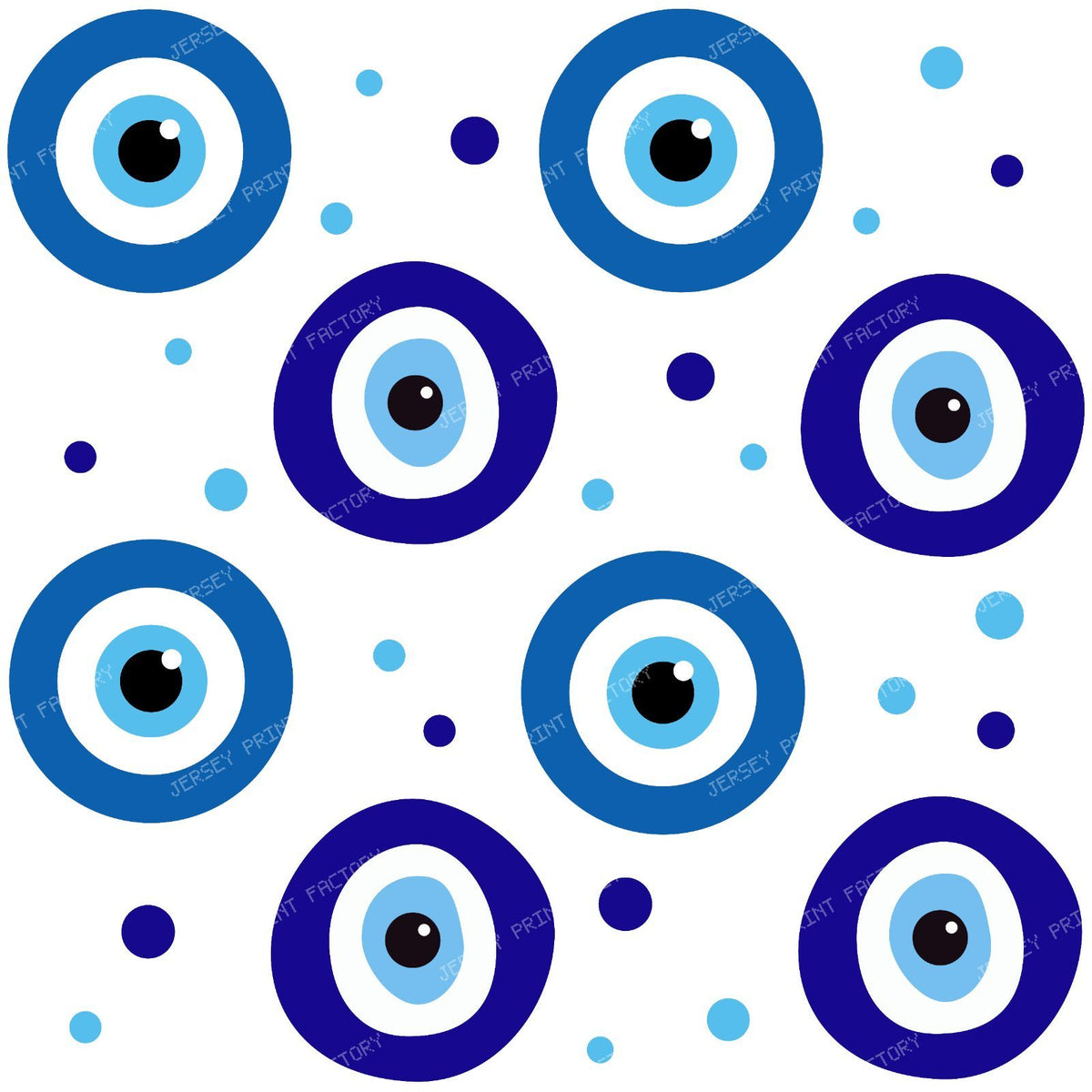 Evil Eye Pattern, Turkish Eye, Nazar Talisman, Mati, Mataki, Hamsa — White 2