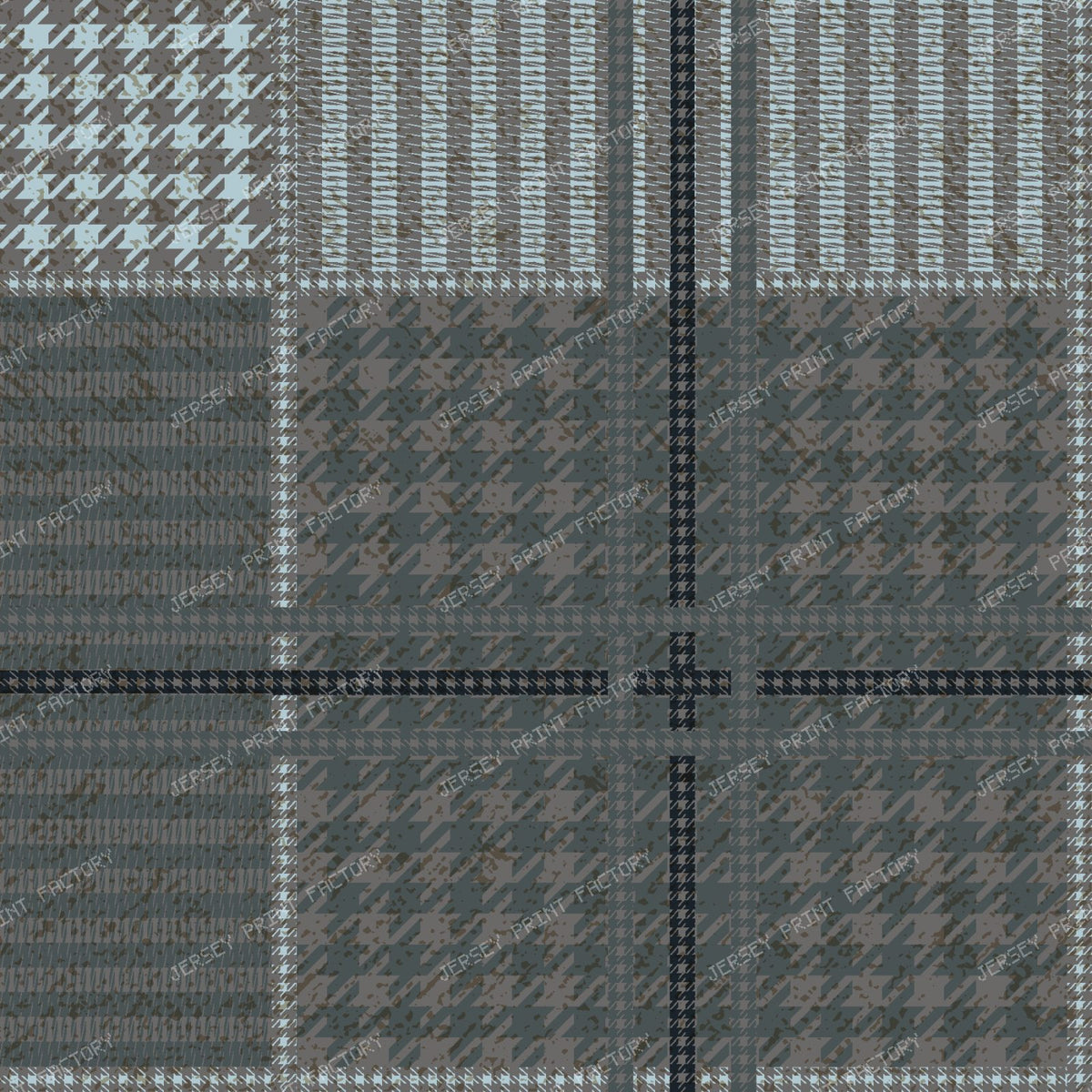 Modern Houndstooth Check — Slate Blue