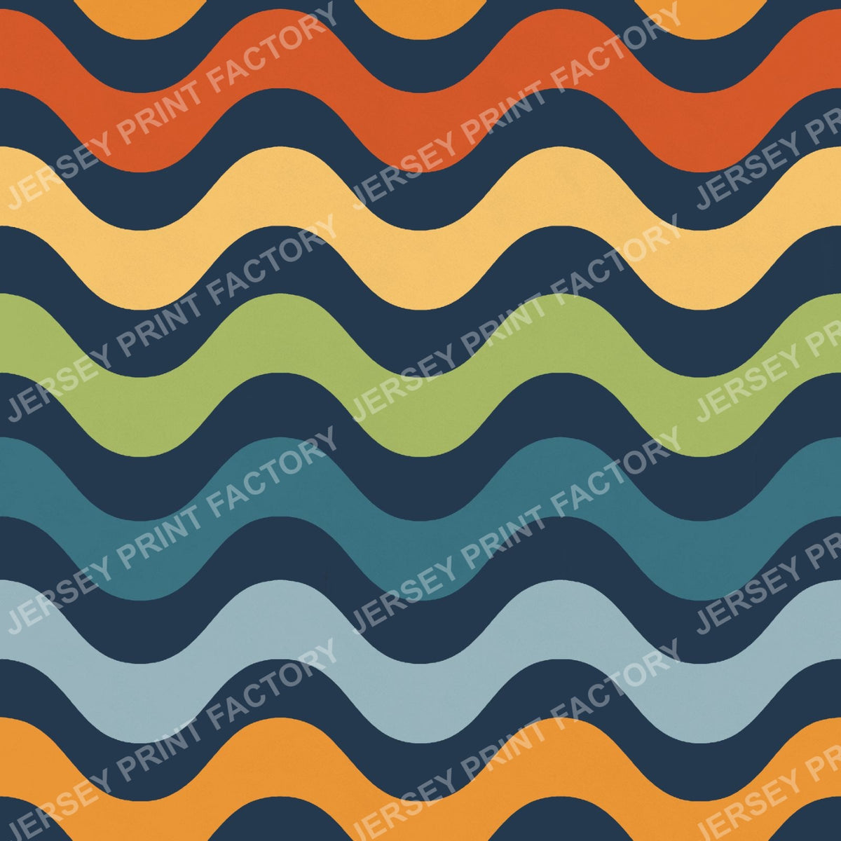 Friendly Halloween Wavy Stripe Coordinate in Navy