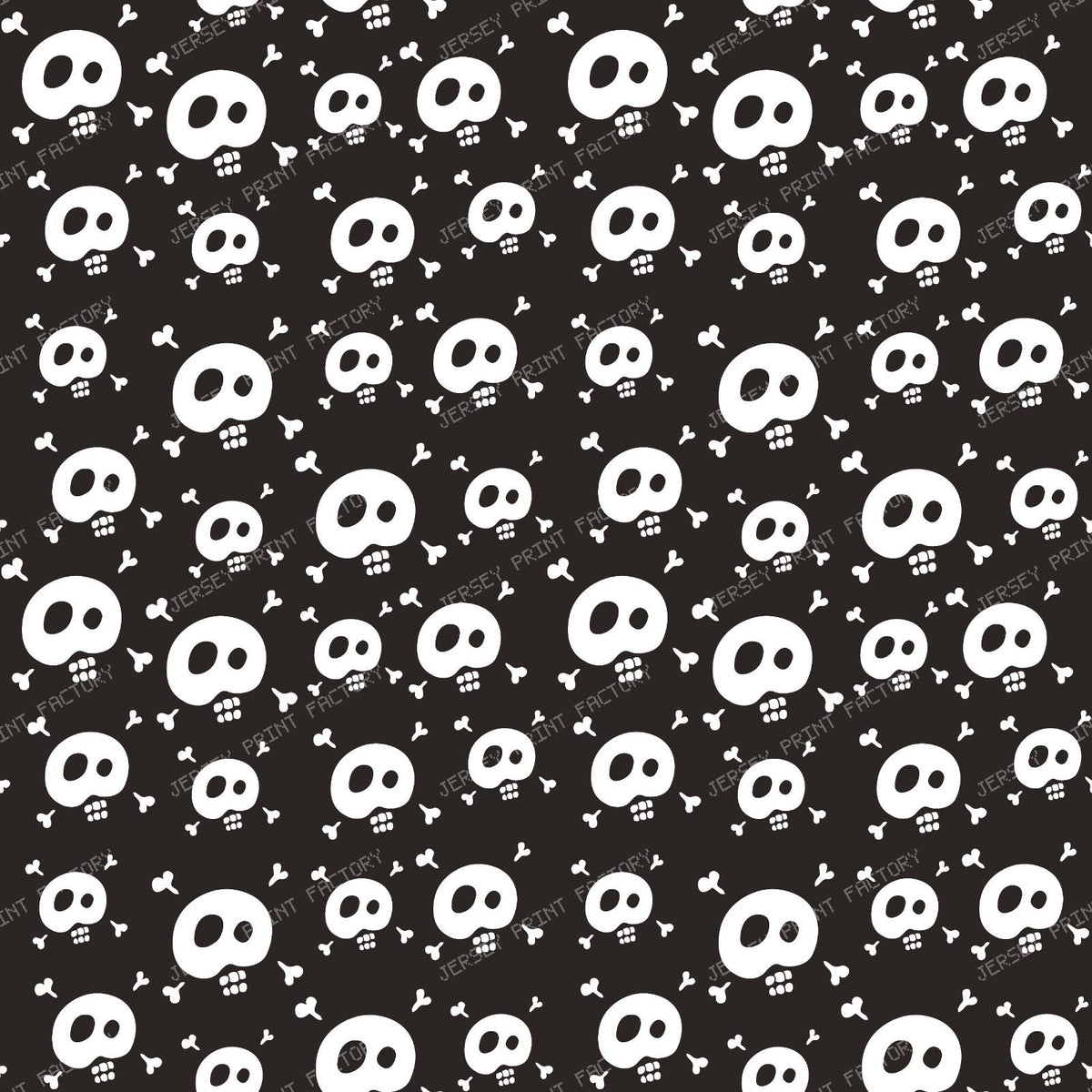 Halloween, Purple Skull, Crossbones, Trick or Treat — Black and White