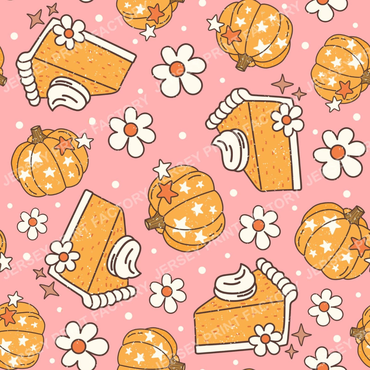 Thanksgiving Pumpkin Pie Floral In Pink