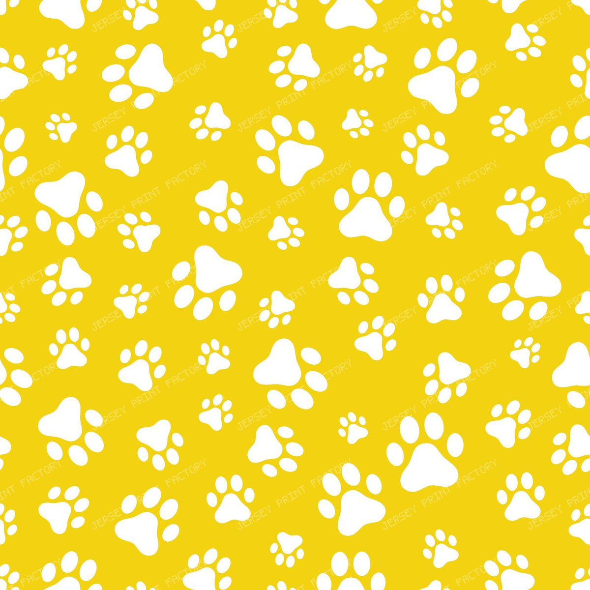 Pattern Of Paws, Dog Paws, Black and White — Yellow 3