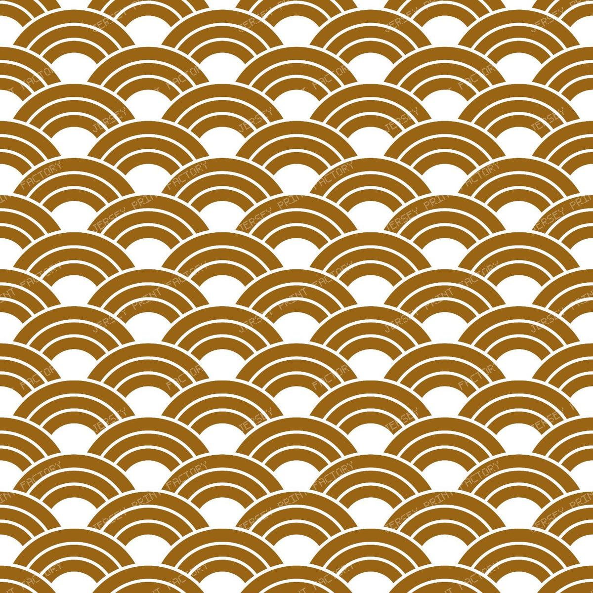 Black and White Seigaiha, Japanese Pattern, Waves, Fans, Arch — Brown 1