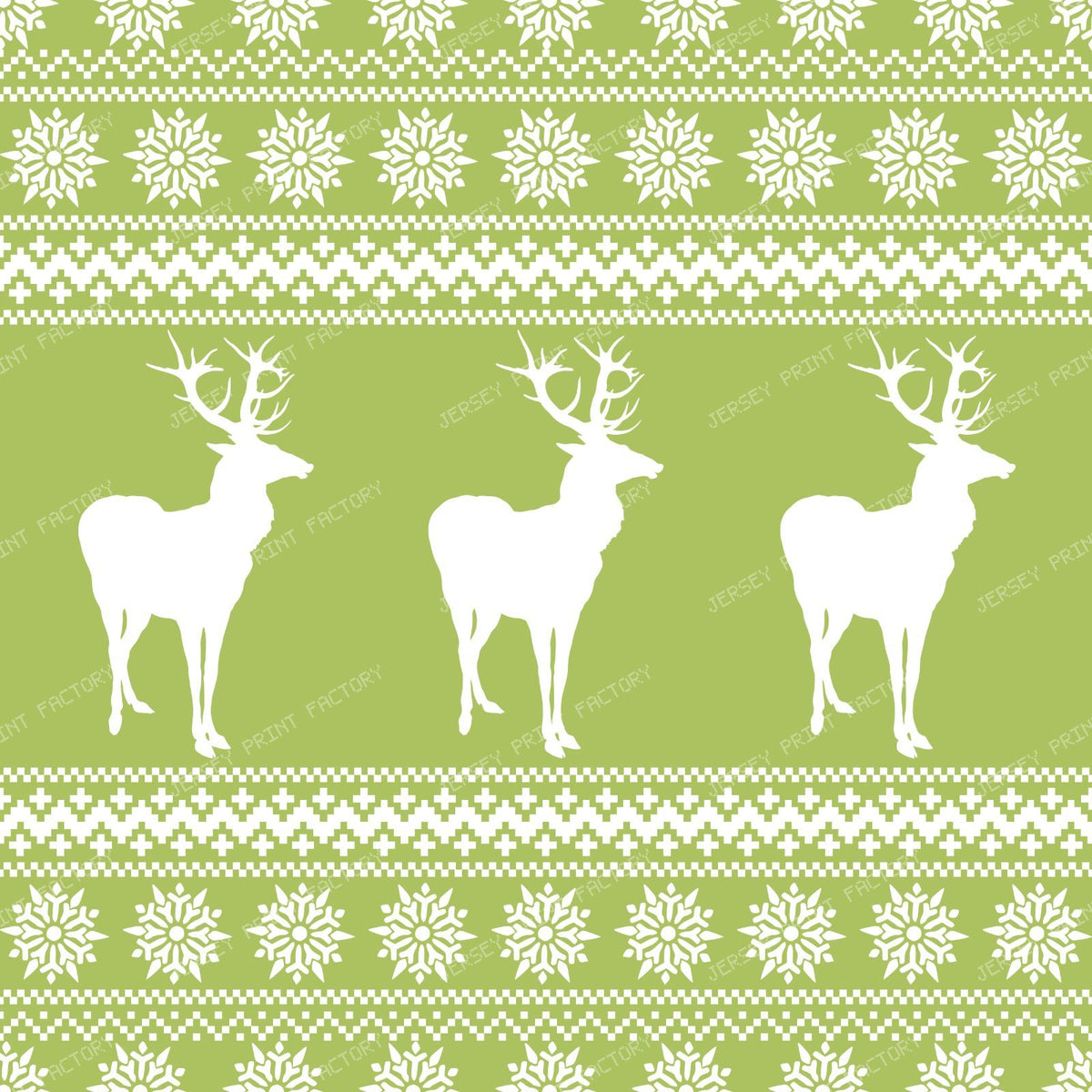 Ugly Christmas Sweater, Snowflakes, Deer, Reindeer, Blue — Green 1