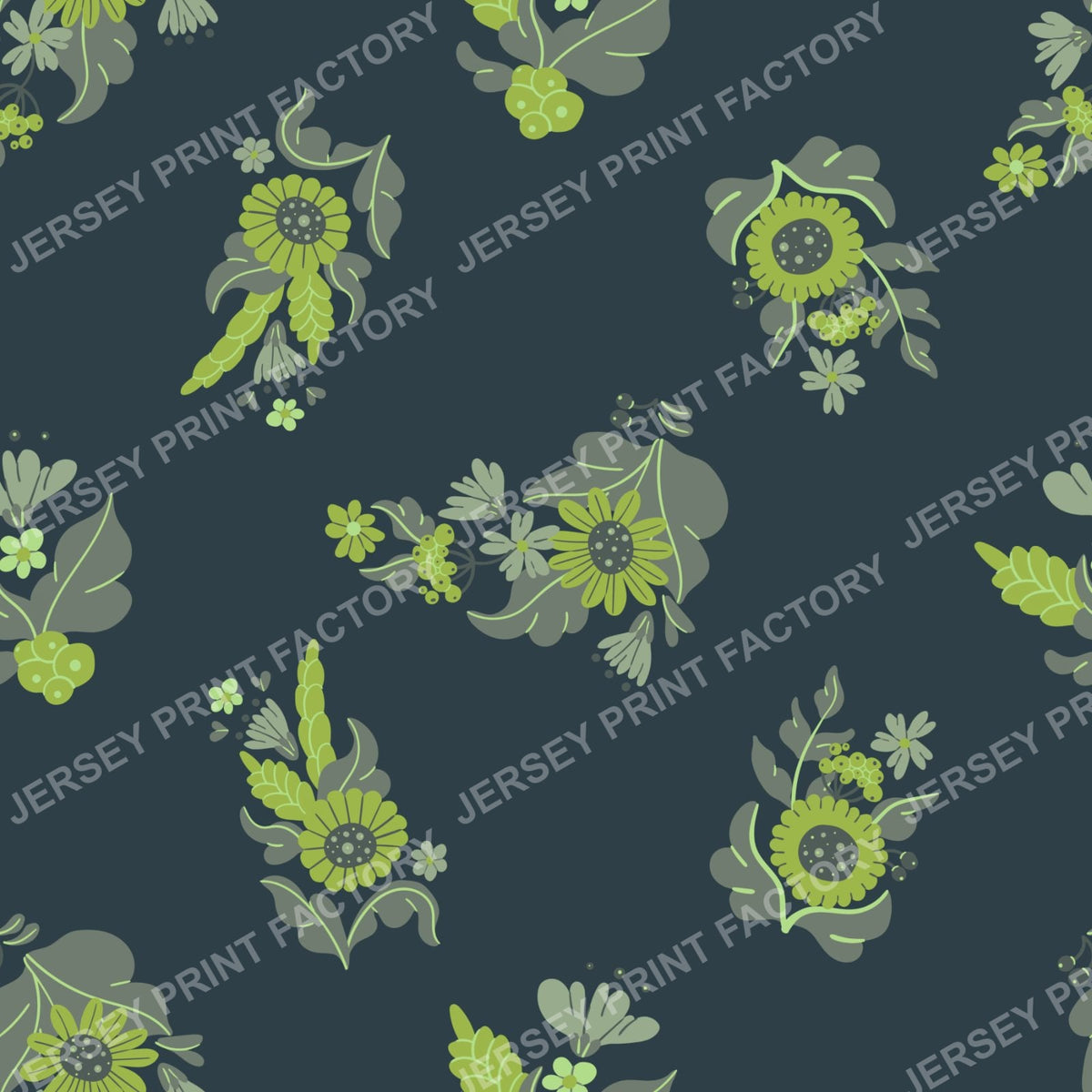 Wild Cornflower Bloomscape Seamless Pattern 02