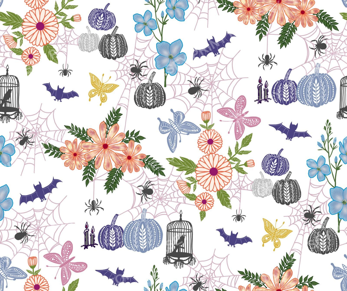 Floral Opulent Halloween White