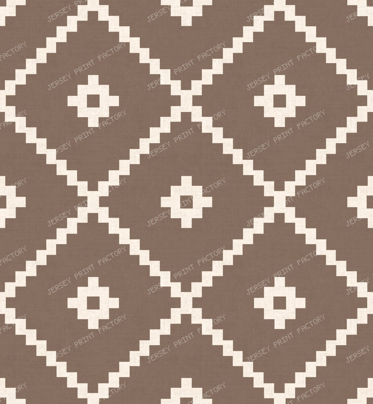 Southwestern Tribal Geometric - Rustic Aztec Diamonds - Pumpkin Orange — Chocolate Brown