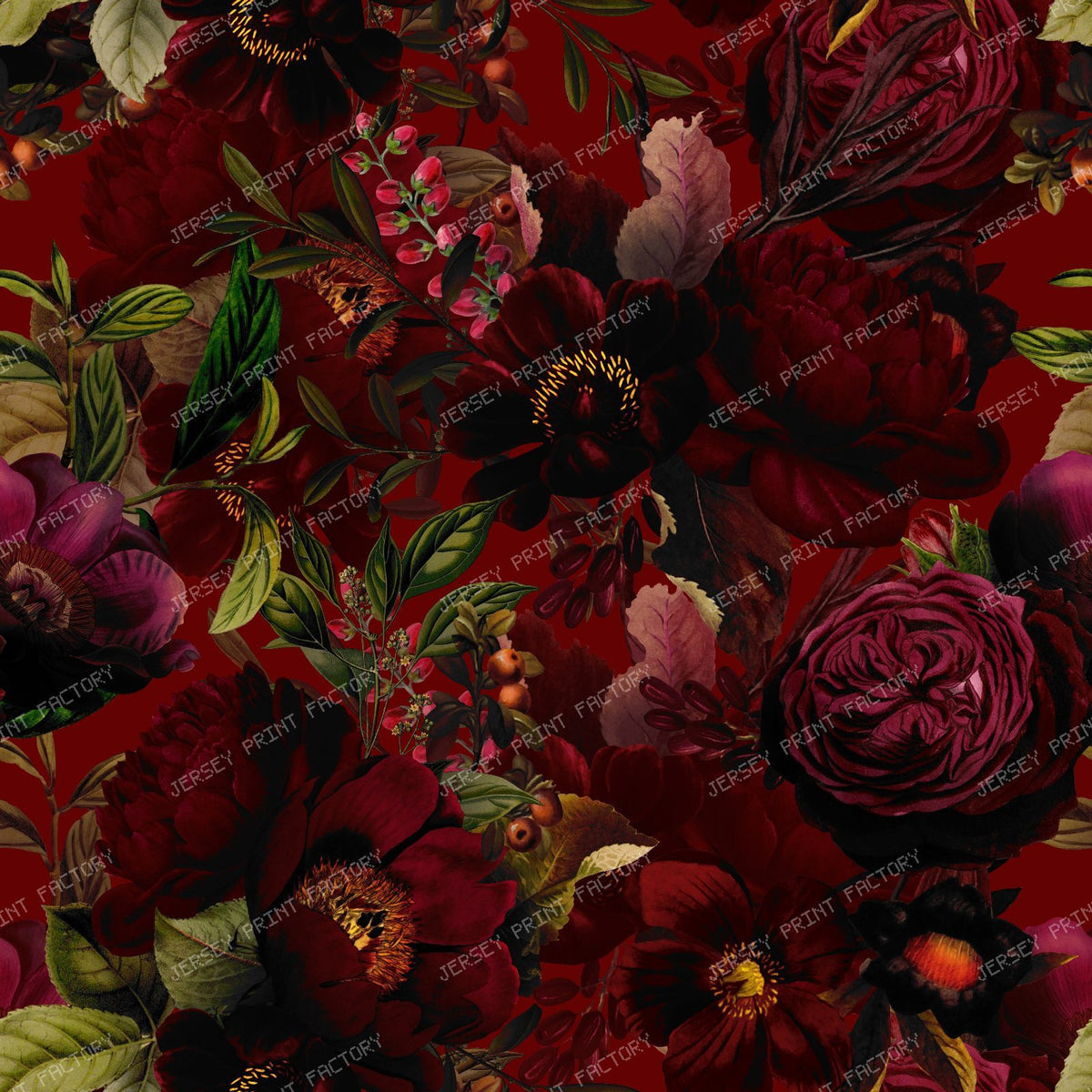 A Grandmillennial Garden with Refined Vintage Elegance and Timeless Romance - Red