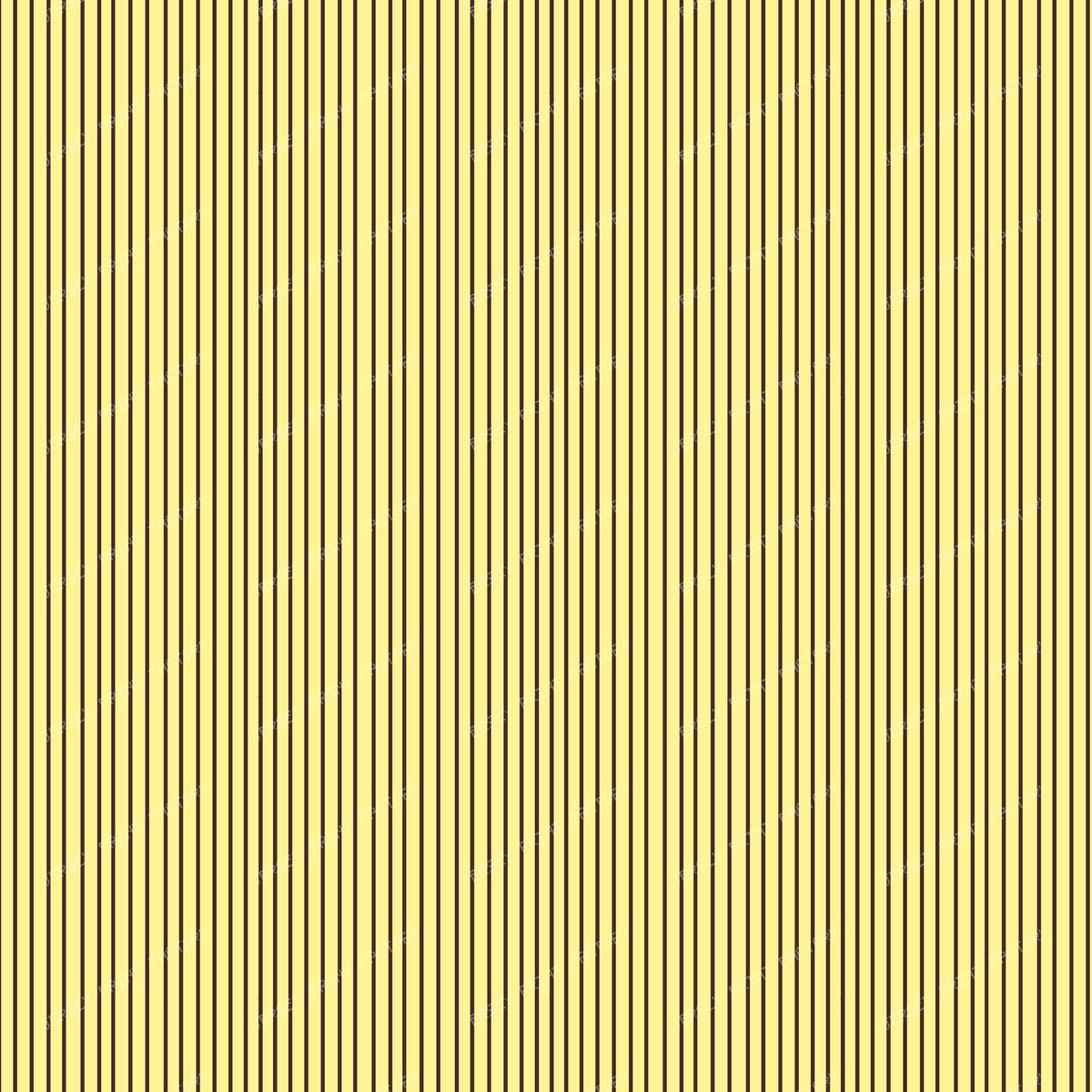 Brown Thin Stripes on Butter Yellow