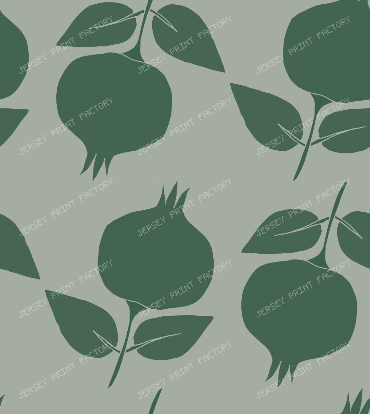 Pomegranate Orchard Rows Large — Green