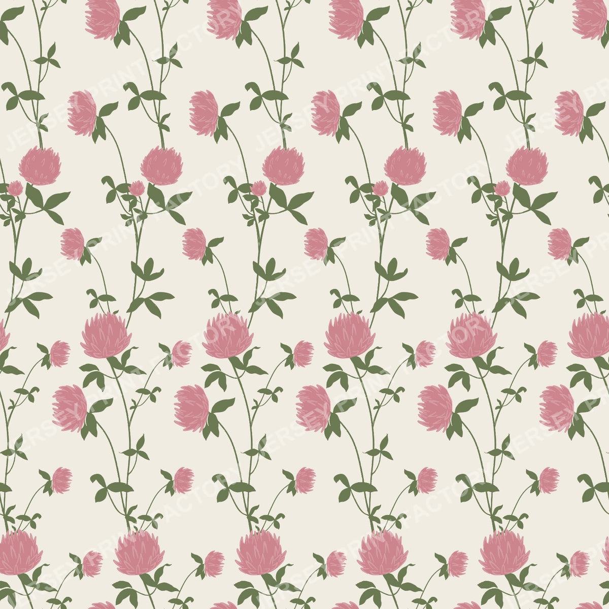 Retro Botanical Meadow Clovers Vintage Archive