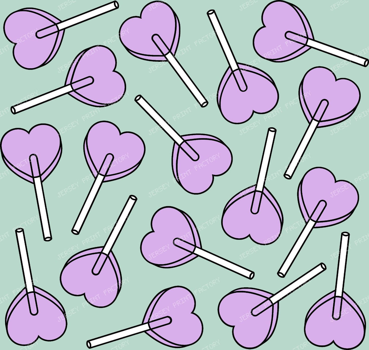 Blue Lollipops, Heart Lollipops, Lollipop Pattern — Purple 3