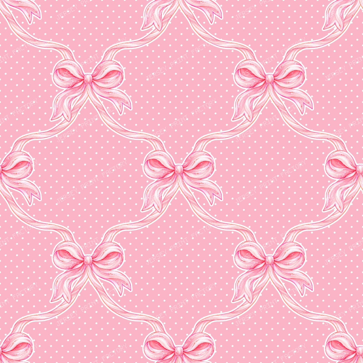 Christmas Ribbons And Bows In Soft Pink