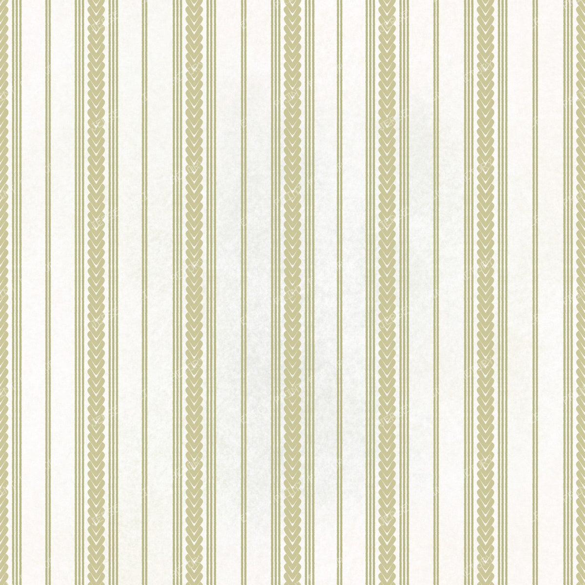 Braided ticking stripes in light olive
