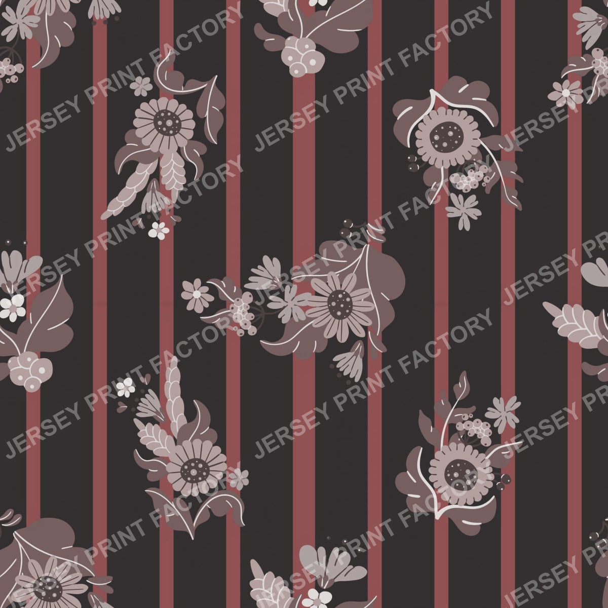 Bloomstripe Harmony Seamless Floral Linear Pattern