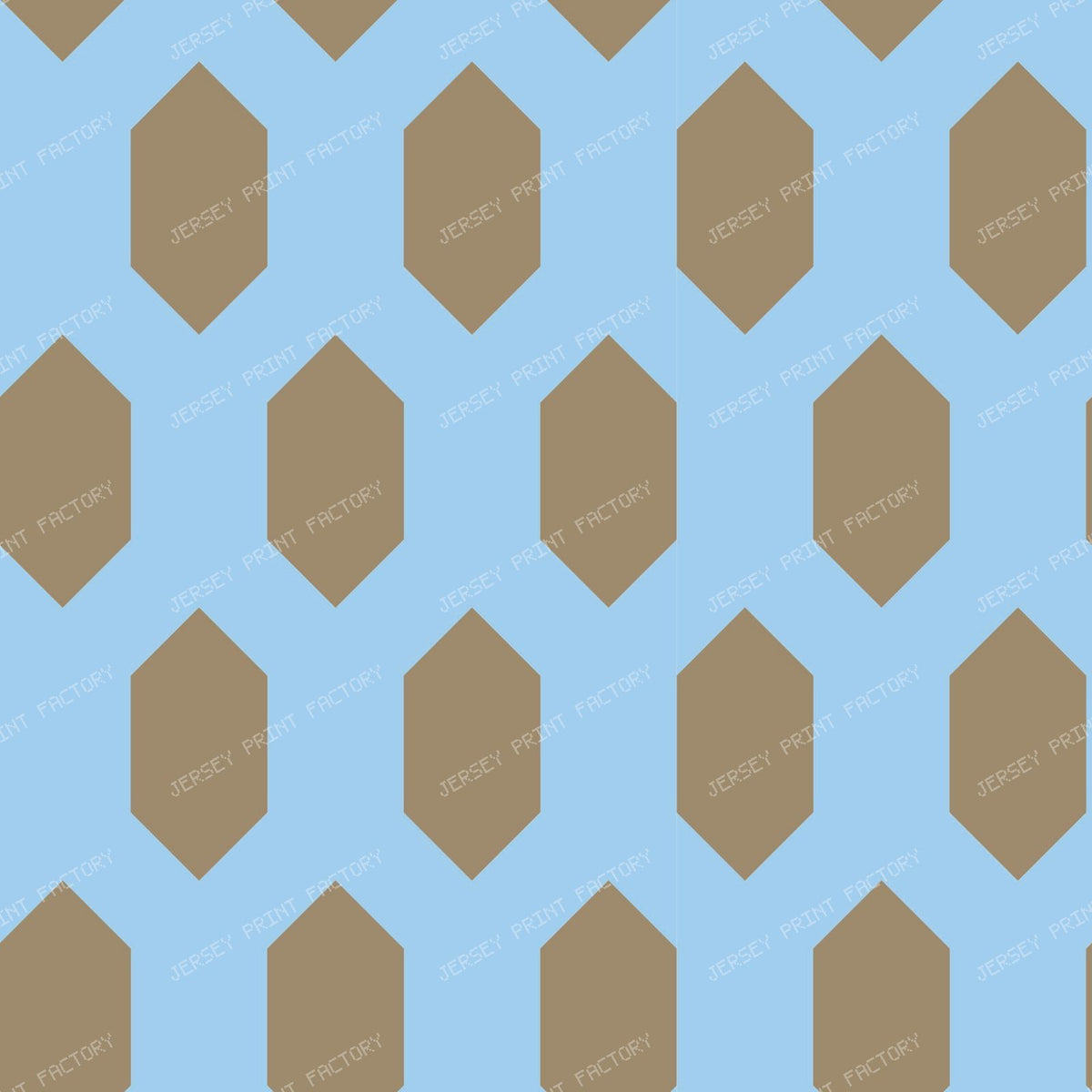 Fatimid Wall Lattice Pattern Beige & Brown — Beige & Sky Blue