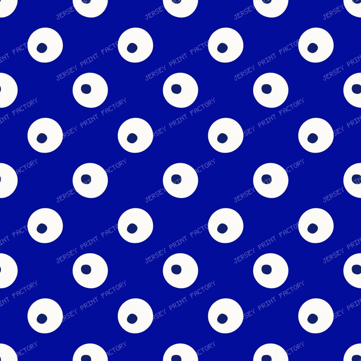 Polish Pottery Peacock Eyes On Cobalt Blue
