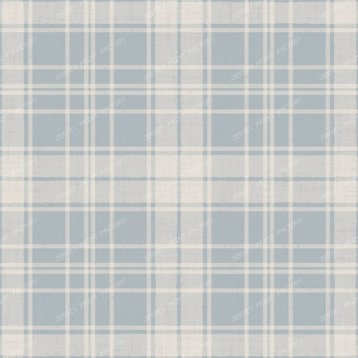 Elara Linen Check Soft Blue & Beige
