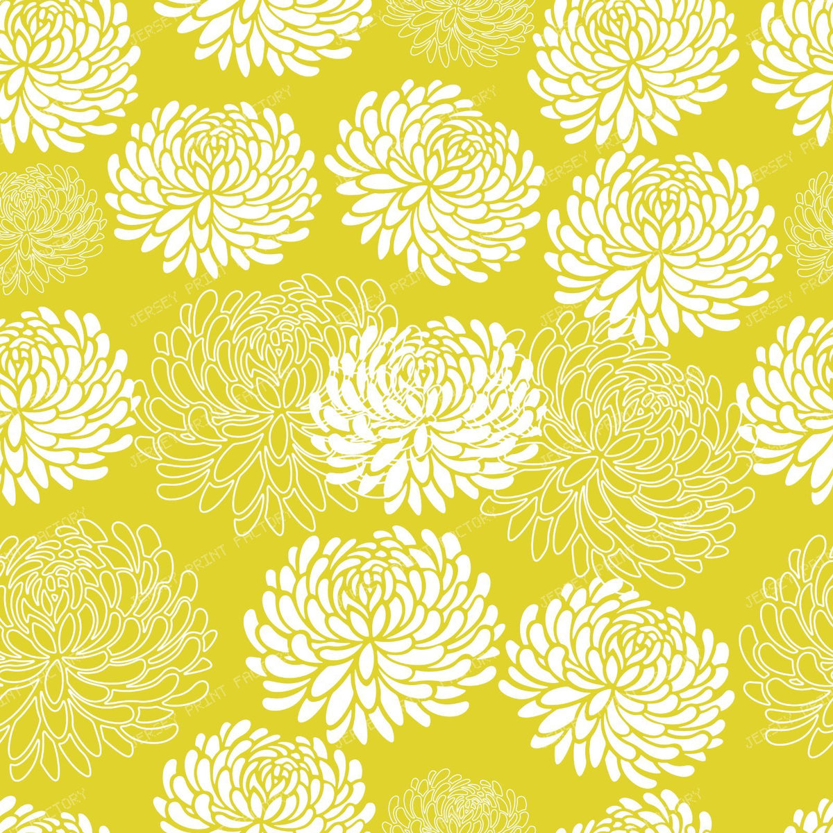 Blue Dahlia, White Dahlia, Pattern Of Flowers — Yellow 2